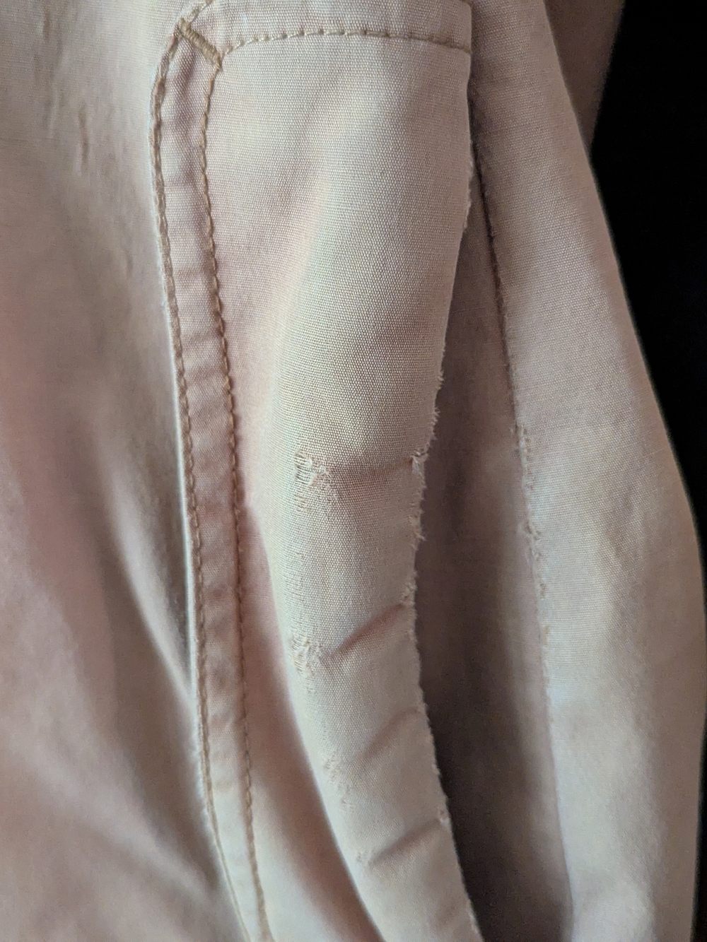 Boden Heavy Camel Trench Coat Removable Hood Pink Fleece Lined - US 16/18 UK20 - Picture 6 of 9
